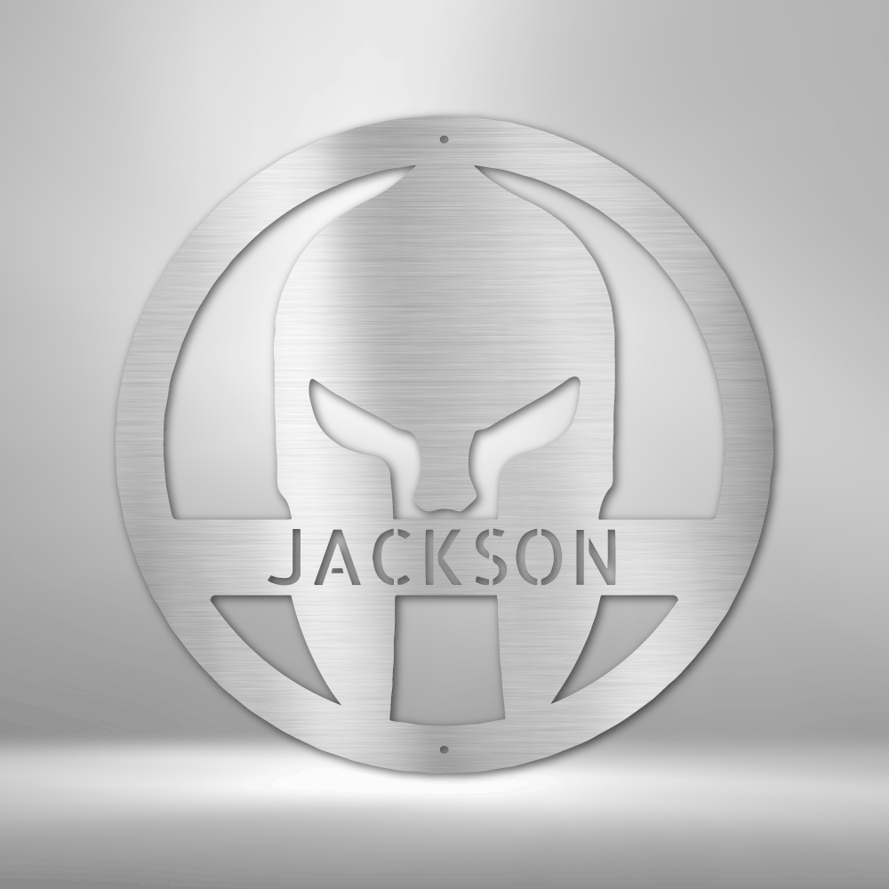 Spartan Helmet Personalized Gifts - Custom Metal Sign