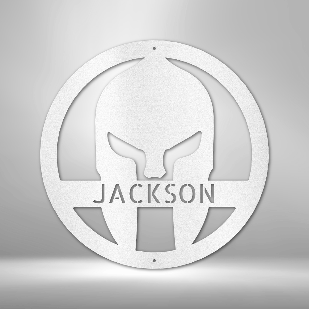 Spartan Helmet Personalized Gifts - Custom Metal Sign