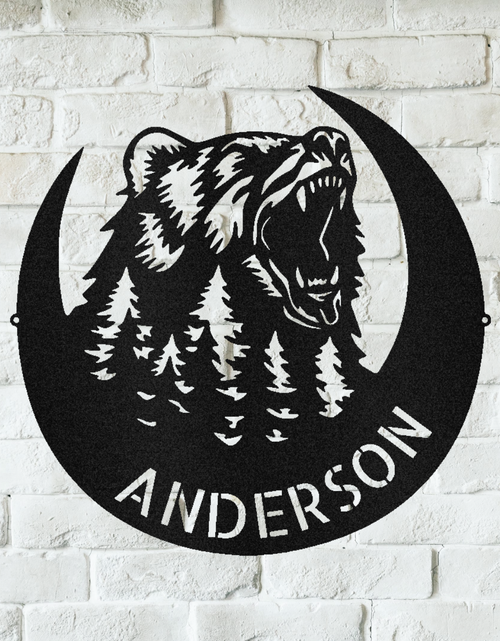 Load image into Gallery viewer, Roaring Bear Personalized Gifts - Custom Metal Sign