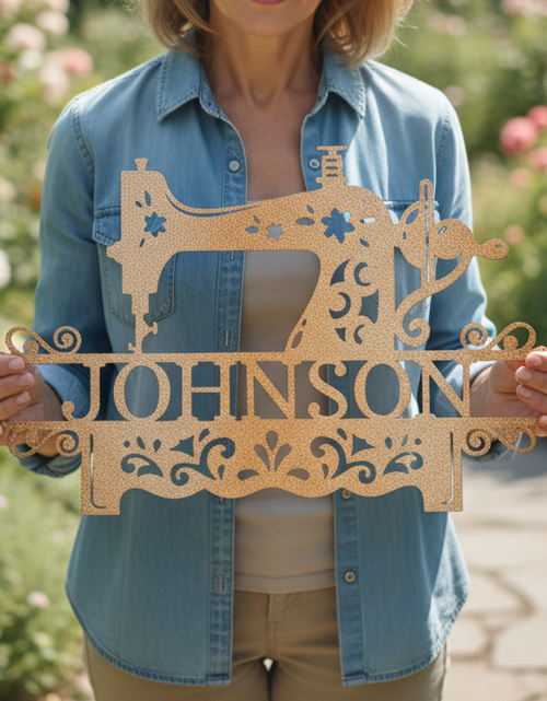 Load image into Gallery viewer, Sewing Sign - Custom Metal Sign, Christmas Gift - Quilting Room Decor
