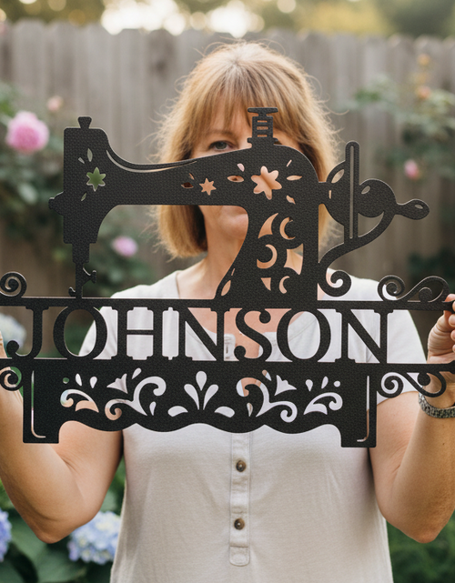 Load image into Gallery viewer, Sewing Sign - Custom Metal Sign, Christmas Gift - Quilting Room Decor