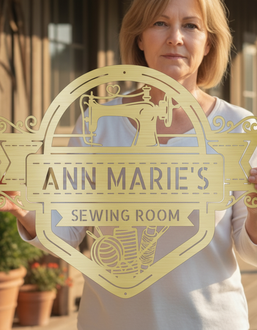 Load image into Gallery viewer, Custom Metal Sign for Quilting & Sewing Craft Rooms