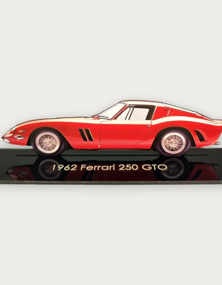 1962 Ferrari 250 GTO (1) Metal Car Wall Art, Color 2D Diecast Car Decor, Silhouette Metal Wall Art, Gift For Car Lovers, Detailed Color Metal Car