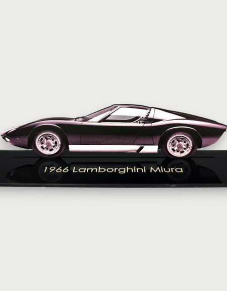 1966 Lamborghini Miura (1) Metal Car Wall Art, Color 2D Diecast Car Decor, Silhouette Metal Wall Art, Gift For Car Lovers, Detailed Color Metal Car