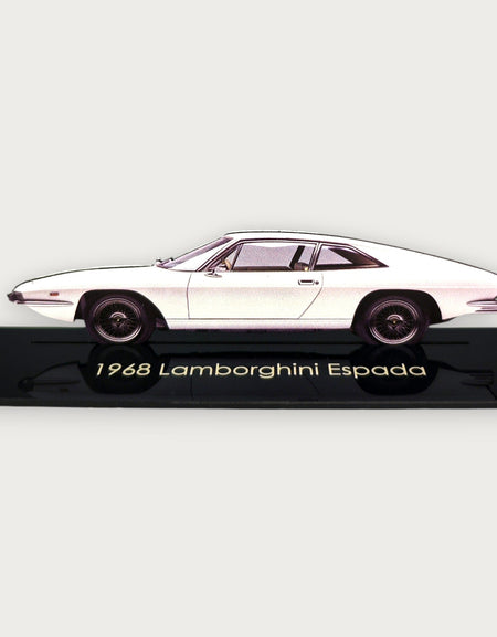 1968 Lamborghini Espada (2) Metal Araba Duvar Sanatı, Renkli 2D Pres Döküm Araba Dekoru, Siluet Metal Duvar Sanatı, Araba Severler İçin Hediye, Ayrıntılı Renkli Metal Araba