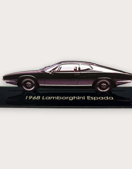 1968 Lamborghini Espada (1) Metal Araba Duvar Sanatı, Renkli 2D Pres Döküm Araba Dekoru, Siluet Metal Duvar Sanatı, Araba Severler İçin Hediye, Ayrıntılı Renkli Metal Araba