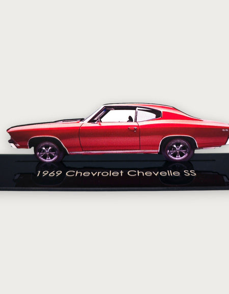 1969 Chevrolet Chevelle SS (2) Metal Araba Duvar Sanatı, Renkli 2D Pres Döküm Araba Dekoru, Siluet Metal Duvar Sanatı, Araba Severler İçin Hediye, Ayrıntılı Renkli Metal Araba