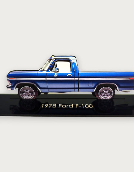 1978 Ford F-100 (2) Metal Araba Duvar Sanatı, Renkli 2D Pres Döküm Araba Dekoru, Siluet Metal Duvar Sanatı, Araba Severler İçin Hediye, Ayrıntılı Renkli Metal Araba