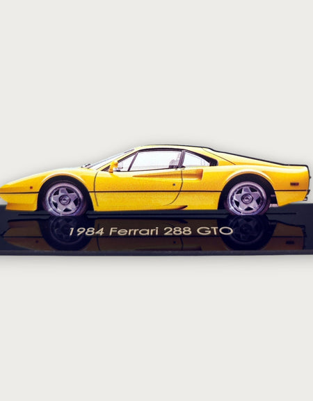 1984 Ferrari 288 GTO (2) Metal Araba Duvar Sanatı, Renkli 2D Pres Döküm Araba Dekoru, Siluet Metal Duvar Sanatı, Araba Severler İçin Hediye, Ayrıntılı Renkli Metal Araba