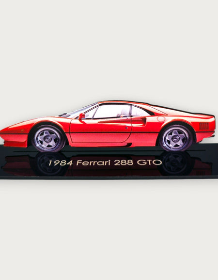 1984 Ferrari 288 GTO (1) Metal Araba Duvar Sanatı, Renkli 2D Pres Döküm Araba Dekoru, Siluet Metal Duvar Sanatı, Araba Severler İçin Hediye, Ayrıntılı Renkli Metal Araba