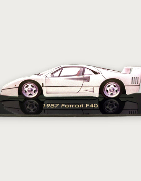 1987 Ferrari F40 (2) Metal Araba Duvar Sanatı, Renkli 2D Pres Döküm Araba Dekoru, Siluet Metal Duvar Sanatı, Araba Severler İçin Hediye, Ayrıntılı Renkli Metal Araba