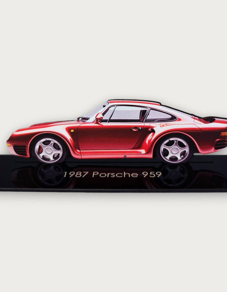 1987 Porsche 959 (2) Metal Araba Duvar Sanatı, Renkli 2D Pres Döküm Araba Dekoru, Siluet Metal Duvar Sanatı, Araba Severler İçin Hediye, Ayrıntılı Renkli Metal Araba