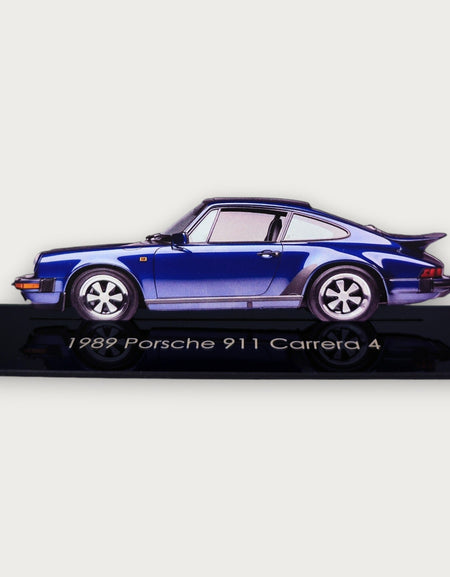 1989 Porsche 911 Carrera 4 (1) Metal Car Wall Art, Color 2D Diecast Car Decor, Silhouette Metal Wall Art, Gift For Car Lovers, Detailed Color Metal Car