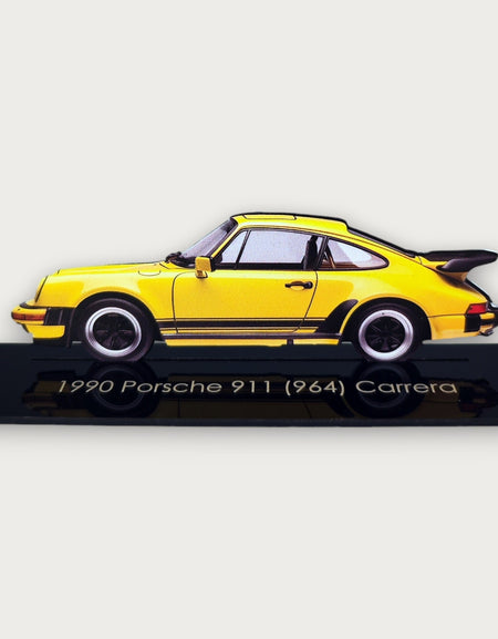 1990 Porsche 911 (964) Carrera (2) Metal Araba Duvar Sanatı, Renkli 2D Pres Döküm Araba Dekoru, Siluet Metal Duvar Sanatı, Araba Severler İçin Hediye, Ayrıntılı Renkli Metal Araba