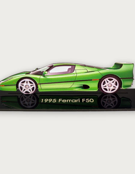 1995 Ferrari F50 (1) Metal Araba Duvar Sanatı, Renkli 2D Pres Döküm Araba Dekoru, Siluet Metal Duvar Sanatı, Araba Severler İçin Hediye, Ayrıntılı Renkli Metal Araba