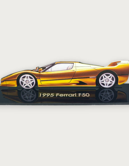 1995 Ferrari F50 (2) Metal Car Wall Art, Color 2D Diecast Car Decor, Silhouette Metal Wall Art, Gift For Car Lovers, Detailed Color Metal Car