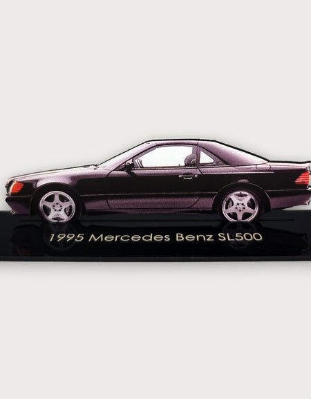 1995 Mercedes Benz SL500 (1) Metal Car Wall Art, Color 2D Diecast Car Decor, Silhouette Metal Wall Art, Gift For Car Lovers, Detailed Color Metal Car
