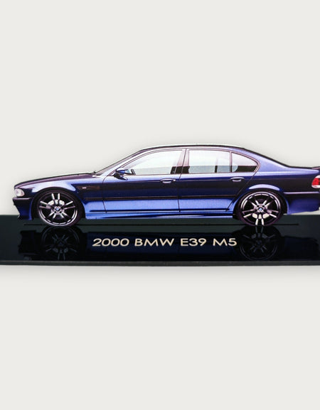 2000 BMW E39 M5 (2) Metal Car Wall Art, Color 2D Diecast Car Decor, Silhouette Metal Wall Art, Gift For Car Lovers, Detailed Color Metal Car