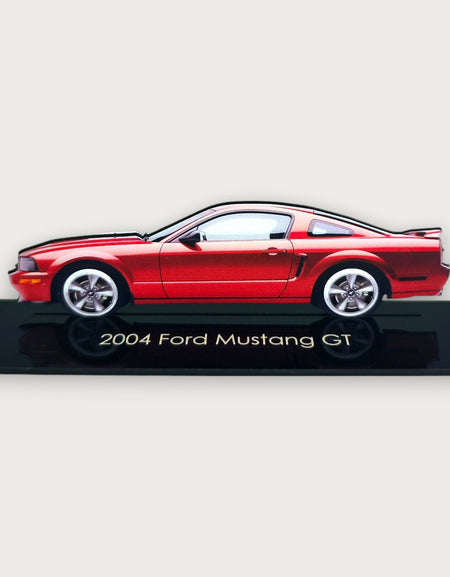 2004 Ford Mustang GT (2) Metal Car Wall Art, Color 2D Diecast Car Decor, Silhouette Metal Wall Art, Gift For Car Lovers, Detailed Color Metal Car