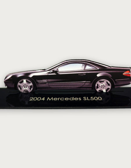 2004 Mercedes SL500 (1) Metal Car Wall Art, Color 2D Diecast Car Decor, Silhouette Metal Wall Art, Gift For Car Lovers, Detailed Color Metal Car