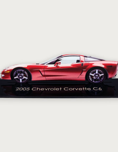 2005 Chevrolet Corvette C6 (1) Metal Araba Duvar Sanatı, Renkli 2D Pres Döküm Araba Dekoru, Siluet Metal Duvar Sanatı, Araba Severler İçin Hediye, Ayrıntılı Renkli Metal Araba