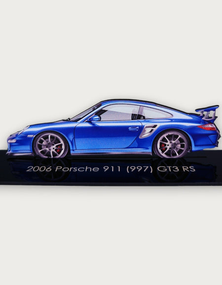 2006 Porsche 911 (997) GT3 RS (2) Metal Araba Duvar Sanatı, Renkli 2D Pres Döküm Araba Dekoru, Siluet Metal Duvar Sanatı, Araba Severler İçin Hediye, Ayrıntılı Renkli Metal Araba