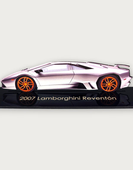 2007 Lamborghini Reventón (2) Metal Araba Duvar Sanatı, Renkli 2D Pres Döküm Araba Dekoru, Siluet Metal Duvar Sanatı, Araba Severler İçin Hediye, Ayrıntılı Renkli Metal Araba
