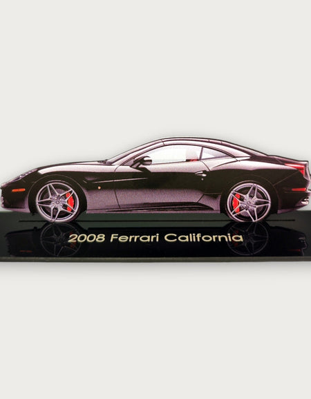 2008 Ferrari California (1) Metal Araba Duvar Sanatı, Renkli 2D Pres Döküm Araba Dekoru, Siluet Metal Duvar Sanatı, Araba Severler İçin Hediye, Ayrıntılı Renkli Metal Araba