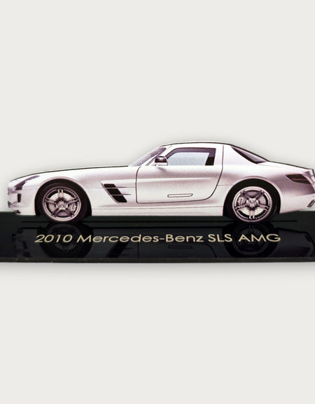 2010 Mercedes-Benz SLS AMG (2) Metal Araba Duvar Sanatı, Renkli 2D Pres Döküm Araba Dekoru, Siluet Metal Duvar Sanatı, Araba Severler İçin Hediye, Ayrıntılı Renkli Metal Araba