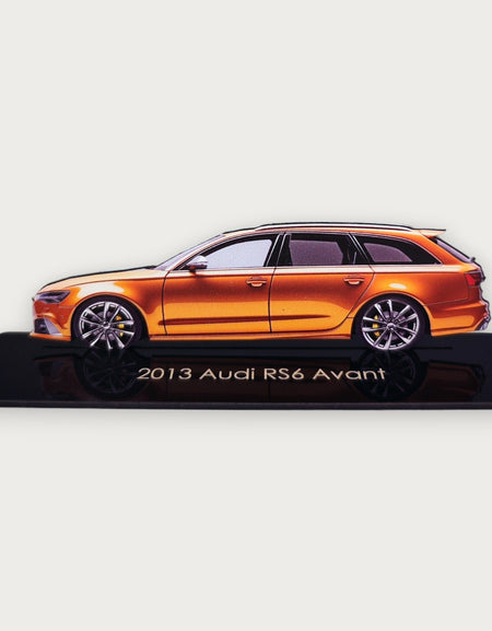 2013 Audi RS6 Avant (1) Metal Araba Duvar Sanatı, Renkli 2D Pres Döküm Araba Dekoru, Siluet Metal Duvar Sanatı, Araba Severler İçin Hediye, Ayrıntılı Renkli Metal Araba