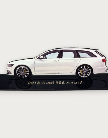 2013 Audi RS6 Avant (2) Metal Car Wall Art, Color 2D Diecast Car Decor, Silhouette Metal Wall Art, Gift For Car Lovers, Detailed Color Metal Car