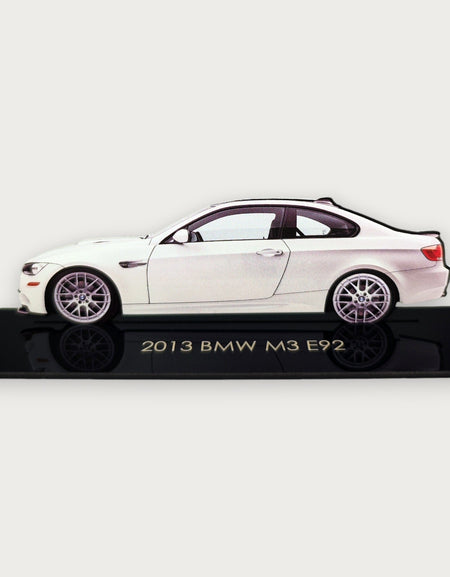 2013 BMW M3 E92 (2) Metal Car Wall Art, Color 2D Diecast Car Decor, Silhouette Metal Wall Art, Gift For Car Lovers, Detailed Color Metal Car