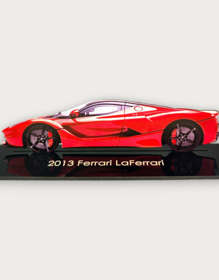 2013 Ferrari LaFerrari (1) Metal Araba Duvar Sanatı, Renkli 2D Pres Döküm Araba Dekoru, Siluet Metal Duvar Sanatı, Araba Severler İçin Hediye, Ayrıntılı Renkli Metal Araba