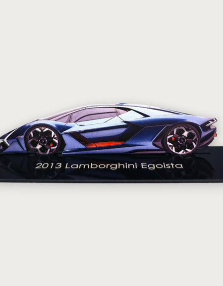 2013 Lamborghini Egoista (1) Metal Araba Duvar Sanatı, Renkli 2D Pres Döküm Araba Dekoru, Siluet Metal Duvar Sanatı, Araba Severler İçin Hediye, Ayrıntılı Renkli Metal Araba