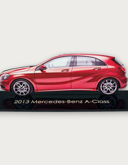 2013 Mercedes-Benz A-Serisi (1) Metal Araba Duvar Sanatı, Renkli 2D Pres Döküm Araba Dekoru, Siluet Metal Duvar Sanatı, Araba Severler İçin Hediye, Ayrıntılı Renkli Metal Araba