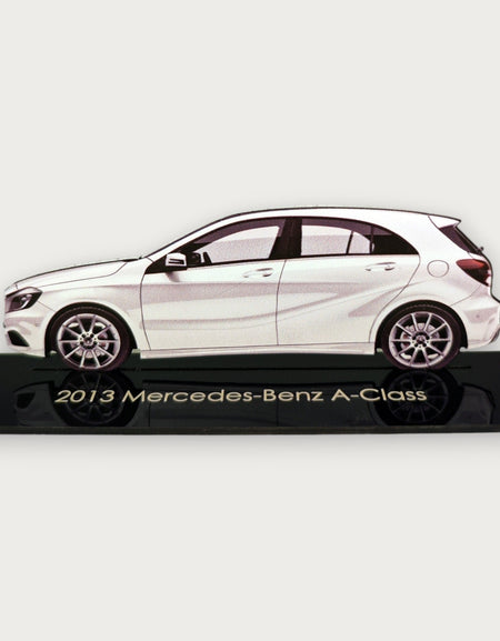2013 Mercedes-Benz A-Serisi (2) Metal Araba Duvar Sanatı, Renkli 2D Pres Döküm Araba Dekoru, Siluet Metal Duvar Sanatı, Araba Severler İçin Hediye, Ayrıntılı Renkli Metal Araba