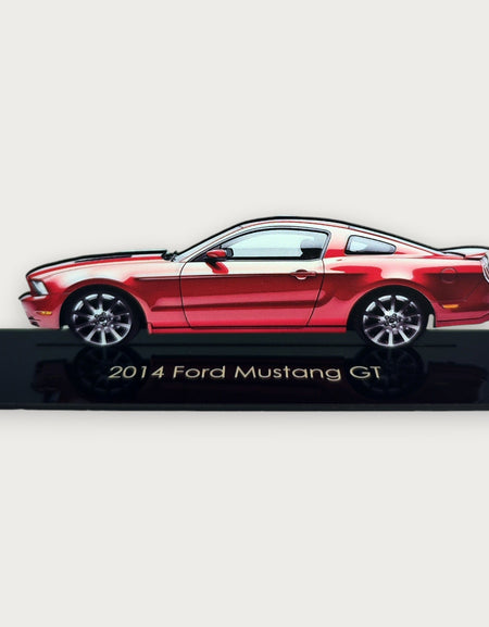 2014 Ford Mustang GT (1) Metal Araba Duvar Sanatı, Renkli 2D Pres Döküm Araba Dekoru, Siluet Metal Duvar Sanatı, Araba Severler İçin Hediye, Ayrıntılı Renkli Metal Araba
