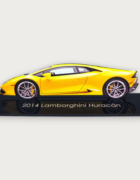 2014 Lamborghini Huracán (2) Metal Araba Duvar Sanatı, Renkli 2D Pres Döküm Araba Dekoru, Siluet Metal Duvar Sanatı, Araba Severler İçin Hediye, Ayrıntılı Renkli Metal Araba
