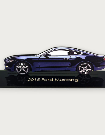 2015 Ford Mustang (2) Metal Araba Duvar Sanatı, Renkli 2D Pres Döküm Araba Dekoru, Siluet Metal Duvar Sanatı, Araba Severler İçin Hediye, Ayrıntılı Renkli Metal Araba