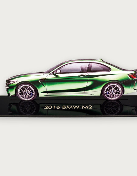 2016 BMW M2 (2) Metal Araba Duvar Sanatı, Renkli 2D Pres Döküm Araba Dekoru, Siluet Metal Duvar Sanatı, Araba Severler İçin Hediye, Ayrıntılı Renkli Metal Araba