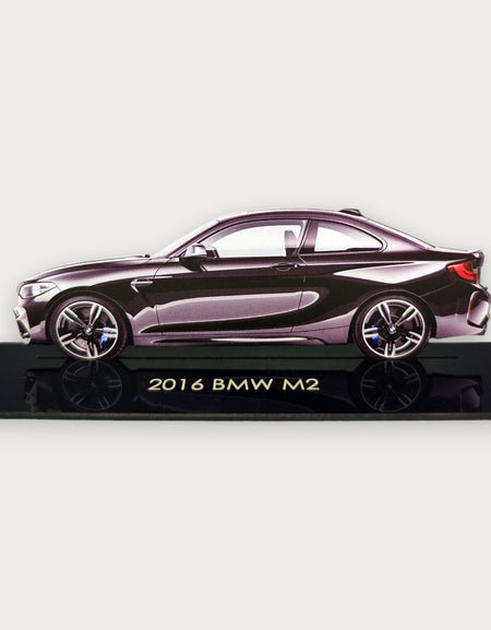 2016 BMW M2 (1) Metal Araba Duvar Sanatı, Renkli 2D Pres Döküm Araba Dekoru, Siluet Metal Duvar Sanatı, Araba Severler İçin Hediye, Ayrıntılı Renkli Metal Araba