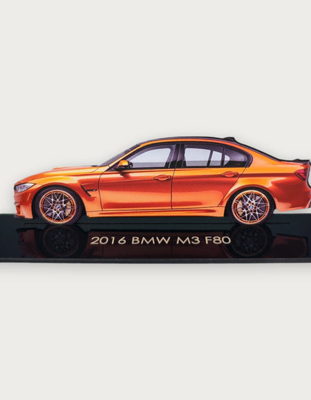 2016 BMW M3 F80 (2) Metal Araba Duvar Sanatı, Renkli 2D Pres Döküm Araba Dekoru, Siluet Metal Duvar Sanatı, Araba Severler İçin Hediye, Ayrıntılı Renkli Metal Araba