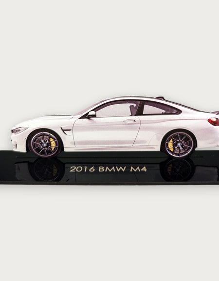 2016 BMW M4 (2) Metal Car Wall Art, Color 2D Diecast Car Decor, Silhouette Metal Wall Art, Gift For Car Lovers, Detailed Color Metal Car