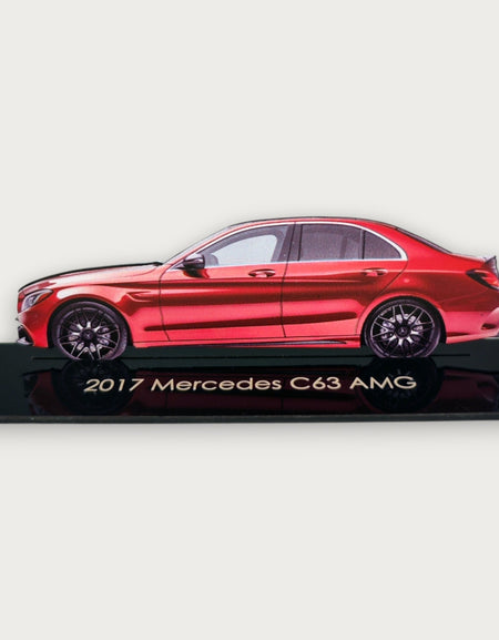 2017 Mercedes C63 AMG (2) Metal Araba Duvar Sanatı, Renkli 2D Pres Döküm Araba Dekoru, Siluet Metal Duvar Sanatı, Araba Severler İçin Hediye, Ayrıntılı Renkli Metal Araba
