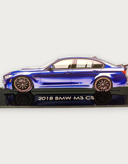 2018 BMW M3 CS (1) Metal Araba Duvar Sanatı, Renkli 2D Pres Döküm Araba Dekoru, Siluet Metal Duvar Sanatı, Araba Severler İçin Hediye, Ayrıntılı Renkli Metal Araba