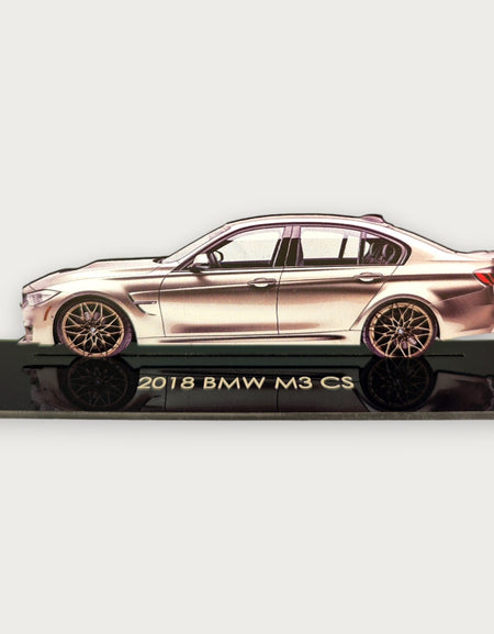 2018 BMW M3 CS (2) Metal Araba Duvar Sanatı, Renkli 2D Pres Döküm Araba Dekoru, Siluet Metal Duvar Sanatı, Araba Severler İçin Hediye, Ayrıntılı Renkli Metal Araba