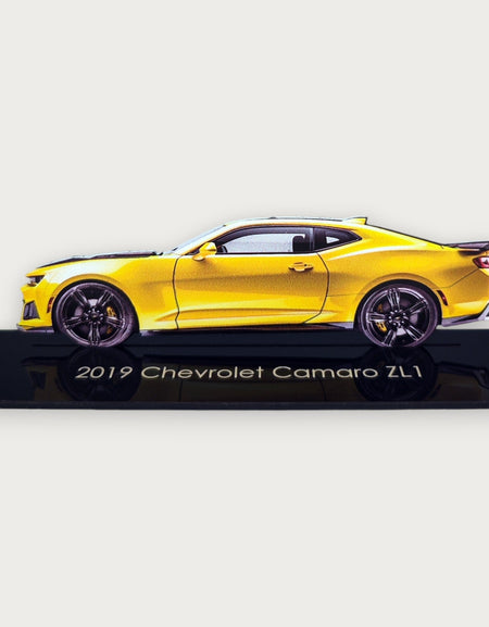 2019 Chevrolet Camaro ZL1 (2) Metal Car Wall Art, Color 2D Diecast Car Decor, Silhouette Metal Wall Art, Gift For Car Lovers, Detailed Color Metal Car