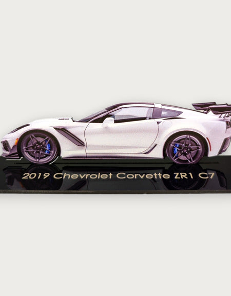 2019 Chevrolet Corvette ZR1 C7 (2) Metal Araba Duvar Sanatı, Renkli 2D Pres Döküm Araba Dekoru, Siluet Metal Duvar Sanatı, Araba Severler İçin Hediye, Ayrıntılı Renkli Metal Araba