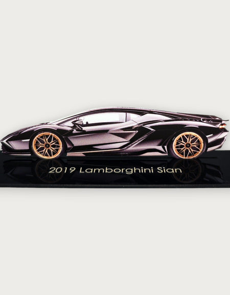 2019 Lamborghini Sian (1) Metal Araba Duvar Sanatı, Renkli 2D Pres Döküm Araba Dekoru, Siluet Metal Duvar Sanatı, Araba Severler İçin Hediye, Ayrıntılı Renkli Metal Araba