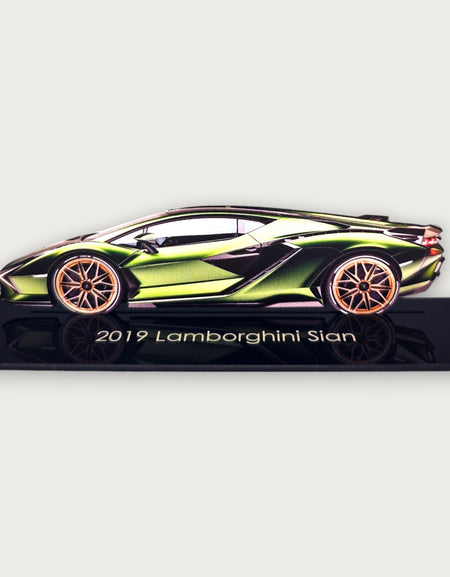 2019 Lamborghini Sian (2) Metal Araba Duvar Sanatı, Renkli 2D Pres Döküm Araba Dekoru, Siluet Metal Duvar Sanatı, Araba Severler İçin Hediye, Ayrıntılı Renkli Metal Araba